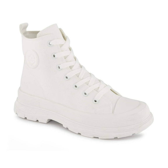 Andrea Canvas Sneaker Booties With Side Zipper 63898