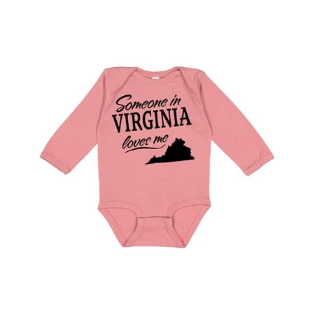 

Inktastic Someone in Virginia Loves Me Gift Baby Boy or Baby Girl Long Sleeve Bodysuit