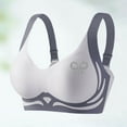 thumbnail image 2 of Bovxnpu Summer Bras for Women, Womens Push Up Everyday Bras, Women Fashion Seamless Contrast Sponge Underwear Soft Support Comfortable Breathable Fixed Cup Bra XXXXL, 2 of 3