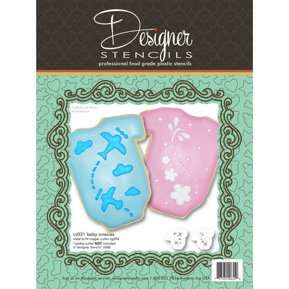Baby Onesie Cookie Stencil Set (no cutter) by Designer Stencils