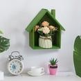 thumbnail image 2 of Dvumao House-Shaped Wall Shelf – Solid Wood Decorative Floating Shelf for Living Room & Small Space Organization (9.3"x7.3"), 2 of 6