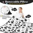 thumbnail image 3 of Cow and Spot White Pattern Teens Toddler Nap Mat with Pillow, Sleeping Mat Bag for Preschool Daycare 59"x22", 3 of 6