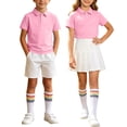 thumbnail image 1 of Odeerbi Niñas 3 Piezas Preppy Vestido Tenis Camisa de Golf y Falda Plisada Con Set de Uniforme de La Escuela de Las Medias, 1 of 9