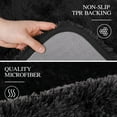 thumbnail image 6 of Walensee Shag Bath Rug, Non Slip Bath Mat for Bathroom, 20"x32", Black, Machine Wash, 6 of 9