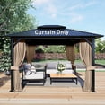 thumbnail image 3 of Aoodor 10' x 13' Gazebo Curtain Set Protecting Privacy Side Walls 4 Panels, Curtain Only - Sand Yellow, 3 of 10