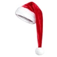 thumbnail image 2 of FAIOROI Extra Long Plush Santa Hat Velvet Christmas Hat with Faux Fur Brim & Pom Pom, Holiday Party Costume Accessory Free Size, 2 of 6