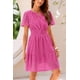thumbnail image 5 of Vestido PRETTYGARDEN 2025 Verano Rojo Rosa Pequeño Cuello en V Encaje, 5 of 7