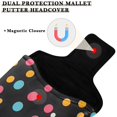 thumbnail image 3 of Haosy Colorful Polka Dots Golf Mallet Putter Cover Strong Magnetic Leather Golf Club Headcover Closure, 3 of 7