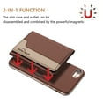 thumbnail image 2 of Allytechgroup Case for iPhone 7 /iPhone 8 / iPhone SE 2022 & 2020, 2-in-1 Detachable Magnetic RFID Blocking Wallet [Compatible with MagSafe] Stand PU Leather Cover with Card Slots/Pocket, Brown, 2 of 13