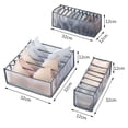 thumbnail image 3 of Organizador de armario de dormitorio para calcetines, caja de almacenamiento de ropa interior separada para el hogar, organizador de sujetadores de 7 rejillas, organizador de cajón plegable, nuevo, 3 of 4