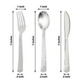 thumbnail image 3 of Efavormart 24 PCS Metallic Silver Hammered Disposable Plastic Cutlery Set for Wedding Party Banquet Events Candy Buffet, 3 of 6