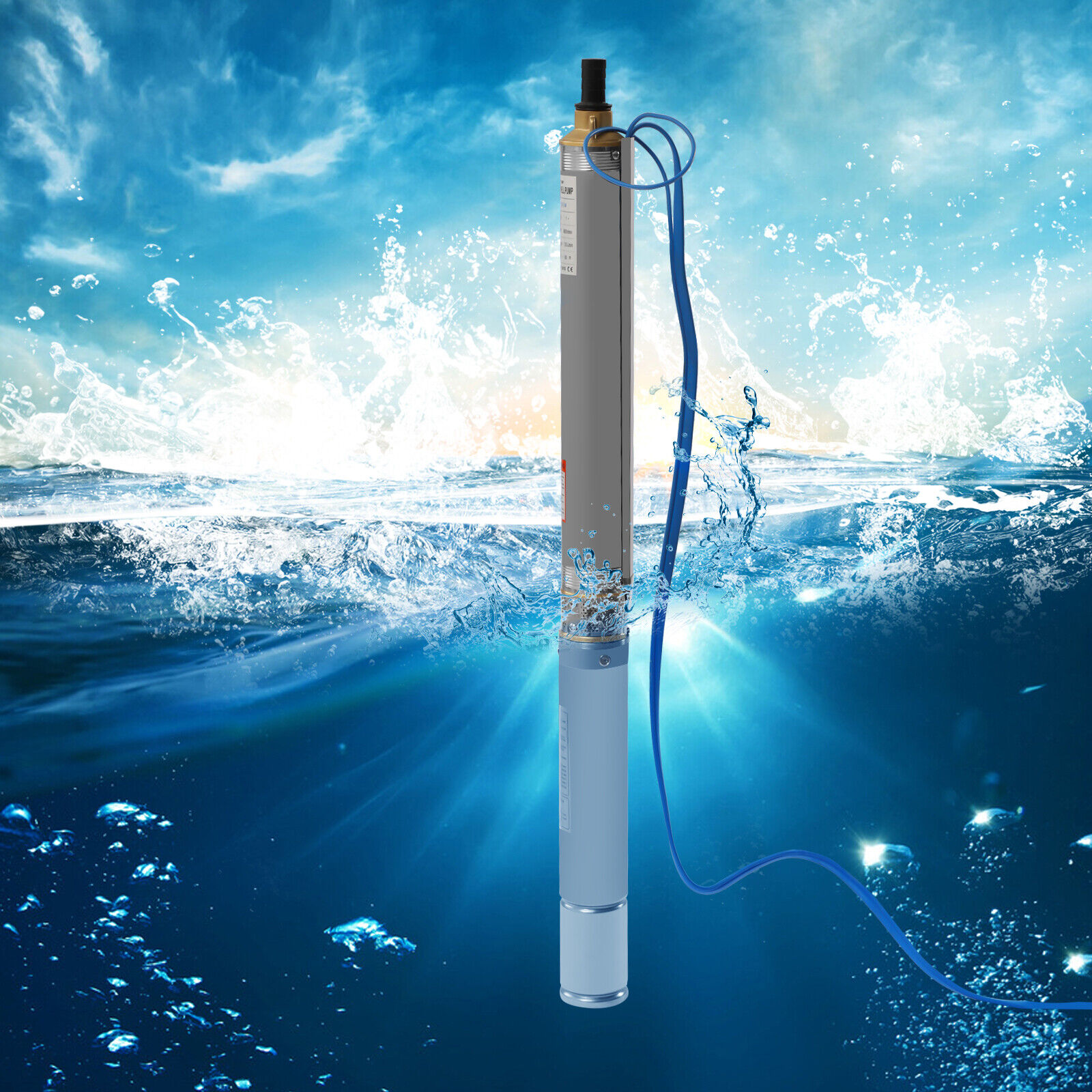 DENEST 3" 1Hp 110V/60Hz Screw Pump Submersible Water Deep Well Pump Stainless Steel New