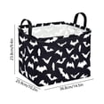 thumbnail image 3 of LOWLHOME Halloween Large-capacity Storage Basket, Rectangular Bat Baskets Halloween Basket, Cute Storage Bins Organizer Box Girls Room Decor for Home Office Dorm Closet Shelf (Black Bat), 3 of 6