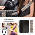thumbnail image 4 of Jeiento Southwest Aztec Tribal Car Seat Cover Full Set with Steering Wheel Cover Seat Belt Strap Pads Armrest Pad Coasters Keychain Lipstick Holder 13 PCS Automobile Accessory Interior Decor, 4 of 8