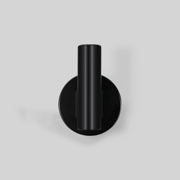 Lumi Home Furnishings Modern Wall Single Hook Matte Black 2-pack