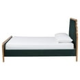 thumbnail image 2 of Baxton Studio Gerianne Velvet Upholstered Platform Bed Bed Frame Queen, 2 of 8