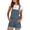 Indigo, variant on Women's Denim Classic Adjustable Straps Cuffed Hem Bib Overalls Shortalls S-2XL