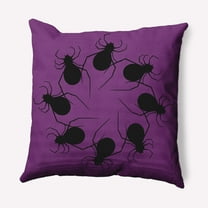 Simply Daisy 18" x 18" Spider Wreath Decorative Throw Pillow, Amethyst
