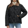 thumbnail image 2 of PiGOGI Women's Winter Jacket Casual Winter Coat Fall Outerwear Black XL, 2 of 5