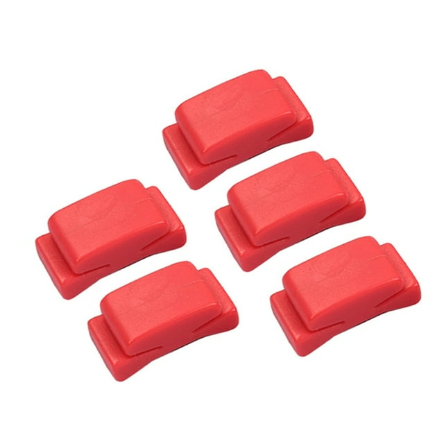 EeaseCA 5Pcs Guitar Pickholder Pick Plec Plectrum Holder Clamp Clip for Dunlop Picks (Red)