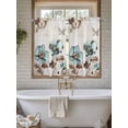 thumbnail image 7 of Kitchen Curtains 54 Inches length, Retro Mallow Flowers Window Treatment Curtain Drapes, Spring Floral Butterfly Elegant Thermal Insulated Drapes for Basement Hotel RV, 42"x54", 2 Panels, 7 of 7