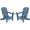 Blue, variant on SERWALL Outdoor Adirondack Chair Set of 2 with Cup Holders,Foldable,Gray