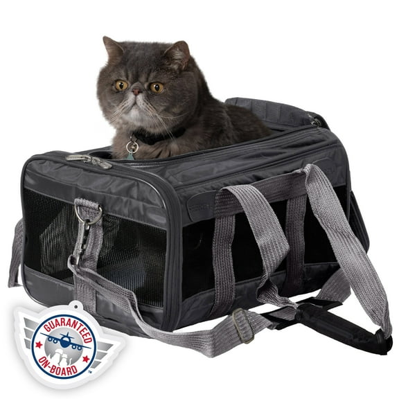 Sherpa Original Deluxe Travel Pet Carrier, Airline Approved & Guaranteed On Board - Charcoal, Small