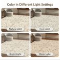 thumbnail image 7 of ODIKA 8'x10' Washable Area Rug Durable, Non-Slip Beige Neutral Entry Boho Motif Decorative Scrolling Vine Way for Living Room, Under Sectional, Family, 7 of 7