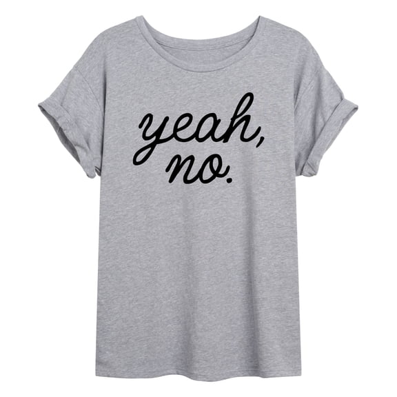 Instant Message - Yeah No Oversized Graphic T-Shirt