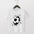 thumbnail image 6 of ITSAME Boys Crewneck T-Shirts Footballl Print Short Sleeve Tops Summer Loose Casual Graphic Tees White Size 8-9, 6 of 6