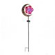 thumbnail image 2 of Lámpara solar de jardín con molino de viento giratorio – Lámpara decorativa de jardín exterior de hierro forjado con diseño calado – Alimentada por energía solar LED, con sensor crepuscular, pa, 2 of 6