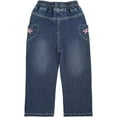 thumbnail image 2 of Peacolate 2-12Years Little Big Girls Spring Autumn Embroidered Jeans Pants for Kid,Flower,5-6Years, 2 of 3