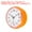 Orange, variant on Waterproof Bathroom Shower Clock Mini Round Wall Clocks with Suction Cup, Blue