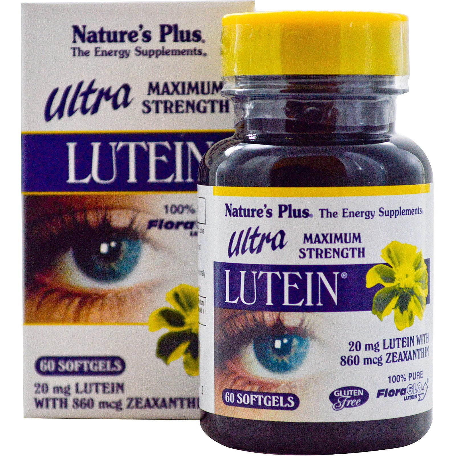 Ultra Floraglo Lutein 20 mg By Nature's Plus 60 Softgels Walmart