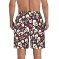 thumbnail image 3 of Yiaed Guitar Skull record Print Men's Swim Trunks with Lining Quick Dry Sports Shorts Beach Shorts Boardshorts-Small, 3 of 5