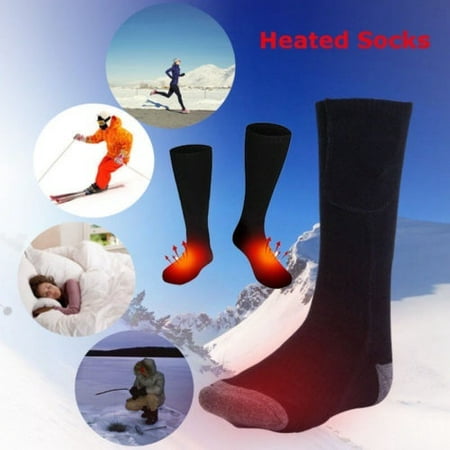 Electric Battery Heated Socks Feet Warm Heater Skiing Fishing Shoe Boot (Best Socks For Cross Country Skiing)