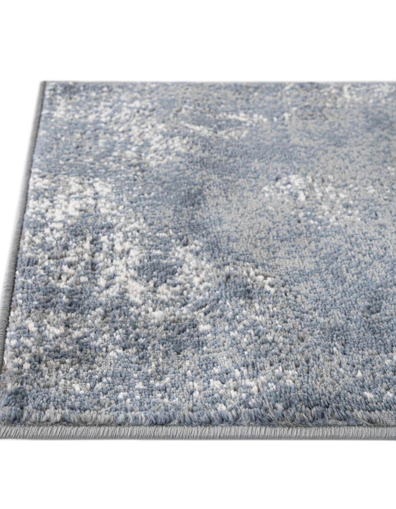 Unique Loom Portland Collection Area Rug - Woodburn (5' 3" Square Blue/Ivory)