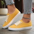 thumbnail image 2 of YLYL Women's Men's Canvas Sneakers Low Top Lace up Rubber Sole Lightweight Fashion Casual Walking Shoes, 2 of 8