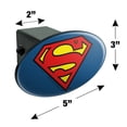 thumbnail image 3 of Superman Classic S Shield Logo Oval Tow Trailer Hitch Cover Plug Insert, 3 of 5