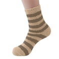 thumbnail image 2 of FYDUU Womens Cute Crew Socks Fuzzy Socks Warm Winter Slipper Fluffy Sleep Home Fleece Soft Socks Cozy Comfy Striped Socks For Mens Womens, 2 of 4