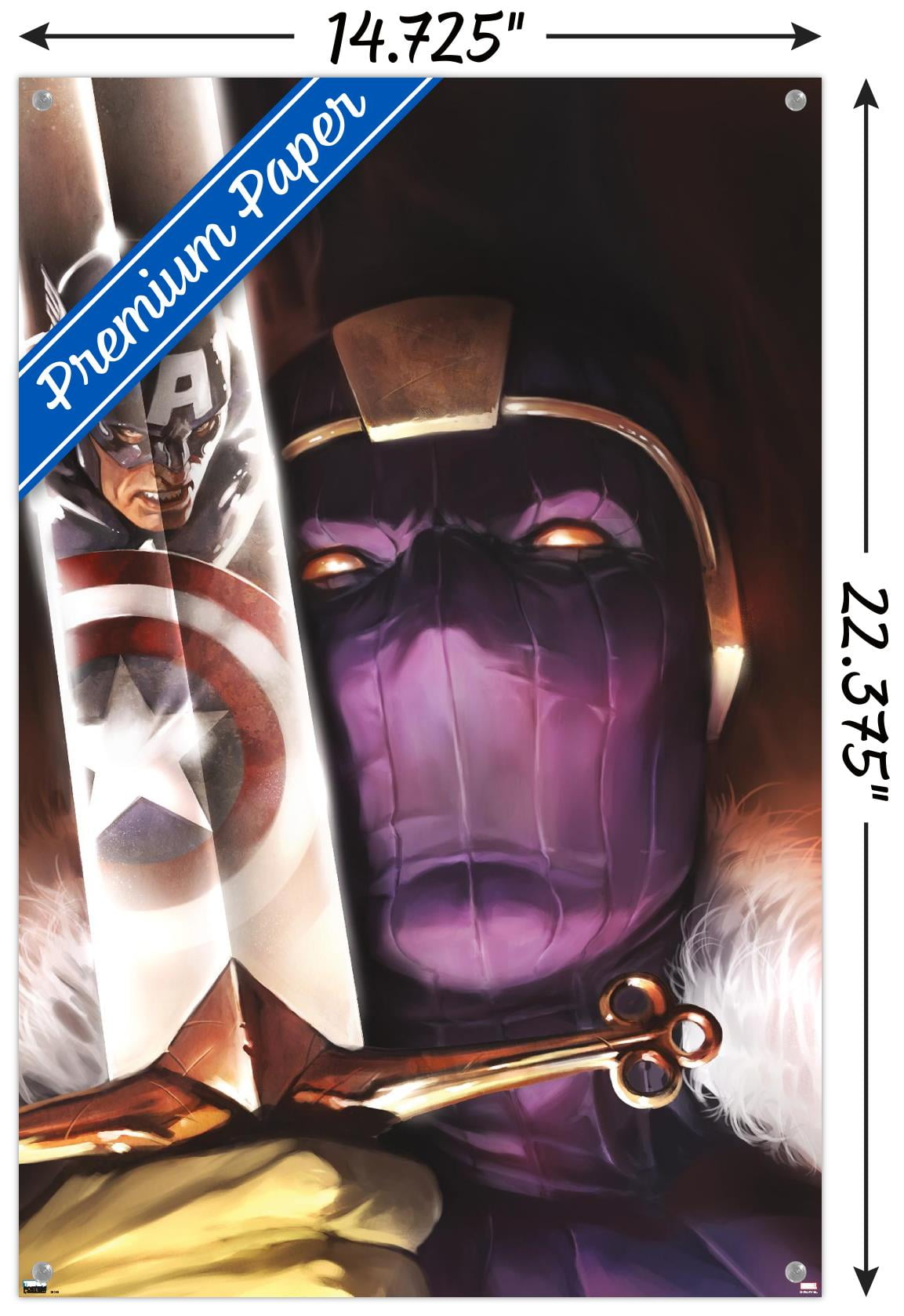 Marvel - Baron Zemo - Captain America #606 Wall Poster with Pushpins, 14.725" x 22.375"