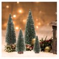 thumbnail image 3 of Mini Christmas Tree, Small Pine Tree with Wooden Bases for Xmas Holiday Party Home Tree Decor (Green 4pcs), 3 of 9