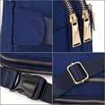 thumbnail image 4 of Fanny Pack for Men&Women Waterproof Nylon Fashion Slim Lightweight Waist Pack Bag with 3 Zipper Pockets Black, 4 of 7