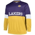 thumbnail image 2 of Men's Fanatics Purple/Gold Los Angeles Lakers Big & Tall Split Pullover Sweatshirt, 2 of 3