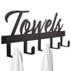 thumbnail image 2 of Bewildely RecabLeght toallero estante negro colgador montado en la pared estante accesorios de baño Metal barra de cocina gancho de almacenamiento Juegos de accesorios de baño Bewildely HA006468-00B, 2 of 6