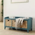 thumbnail image 2 of Bowery Hill Banc de Rangement, Turquoise, 2 of 6