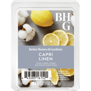 Capri Linen Scented Wax Melts, Better Homes & Gardens, 2.5 oz