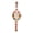 Rosegold, variant on Women's Analog Quartz Oval Watch: Removable Band Full Rhinestone Decor Bracelet Pearl Dial Wristwatch for Women - Versatile