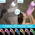 LED Shower Head, EEEkit 7 Colors Flash Light Automatically Changing LED