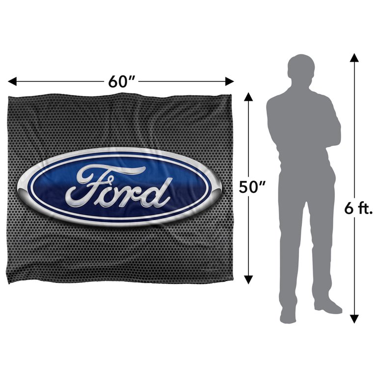 Ford Blanket, 50'x60' Oval Logo Metallic Silky Touch Sherpa Back Super Soft  Throw Blanket - Walmart.com